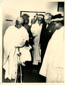 Chief Obafemi Awolowo at the new physiotherapy department
